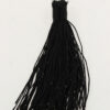 cotton tassels with metal ring black