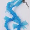 Blue plaited urban necklace