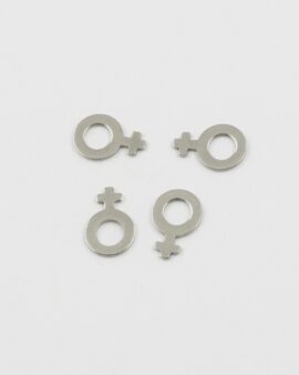 female gender sign charm 11x7.5mm stainless steel