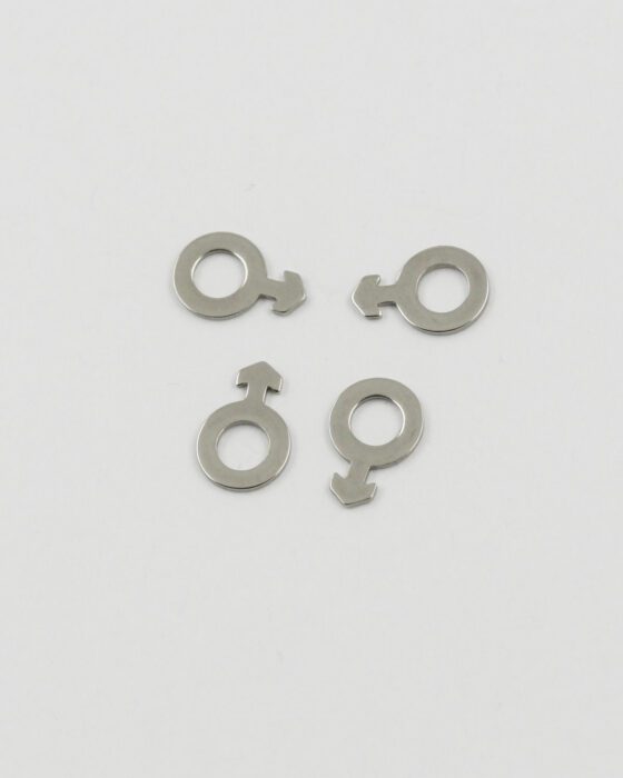 male gender sign charm 11x7.5mm stainless steel