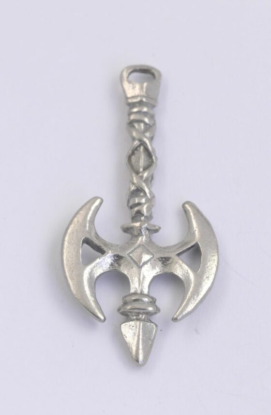 Viking Battle Double Axe Pendant 50x24mm.