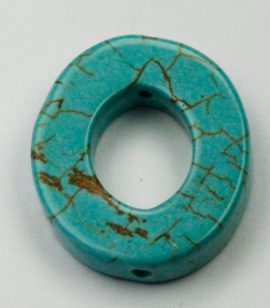 Howlite Oval ring - Sold per String - approx. 20 pcs per string