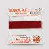 Natural Silk Bead Cord size #2 (0.45mm) garnet