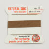 Natural Silk Bead Cord size #2 (0.45mm) beige