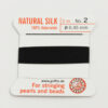 Natural Silk Bead Cord size #2 (0.45mm) black