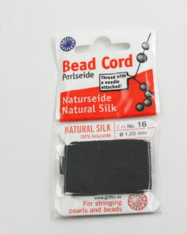 Natural silk cord size 16 (1.05mm) Black