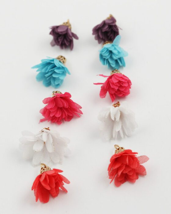 small fabric flower mix colour
