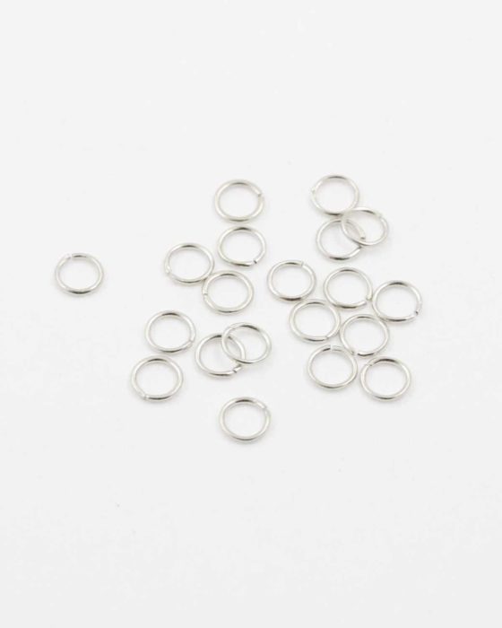 jump ring 6mm antique silver