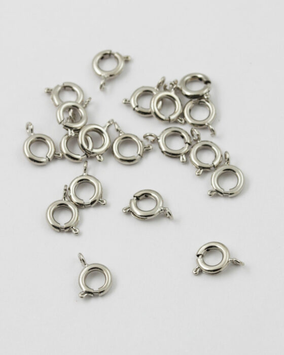 Bolt Ring Clasp 8mm Antique silver