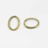Twisted oval ring antique brass small