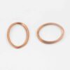 Twisted oval ring antique copper large