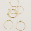 Hooped earwires 25mm gold liquid plated