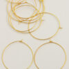 Hooped earwires 40mm gold liquid plated