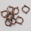 715-804 Twisted ring with cord - antique copper