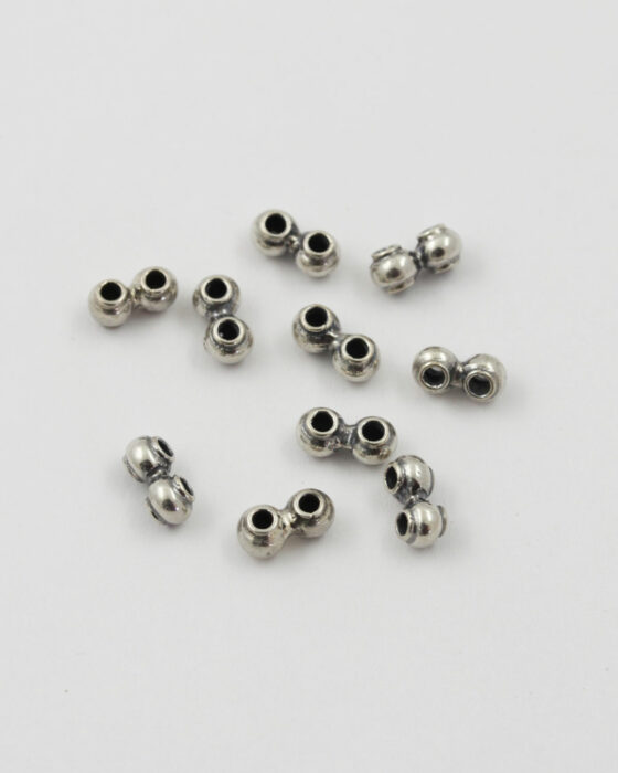 Sterling silver 2 bead separator bar 9x4mm