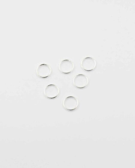 Sterling silver jump ring 8mm. Sold per pack of 20