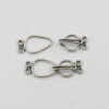 sterling silver hook catch with 2 rings