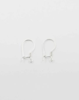 Sterling silver earwire with safety bar