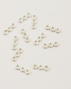 Sterling silver 3 ring spacer 12x4mm
