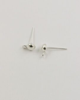 sterling silver earpost with ring