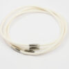 silicon neck cord with magnetic clasp white