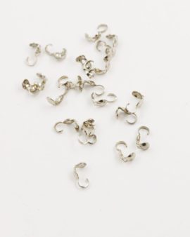 knot cups 4mm antique silver