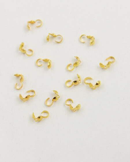 knot cups 4mm gold