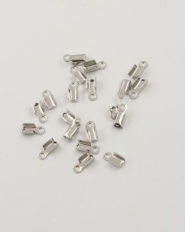 cord ends 9x4mm antique silver