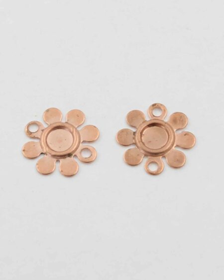 Flower setting, 10mm. Sold per pack of 20