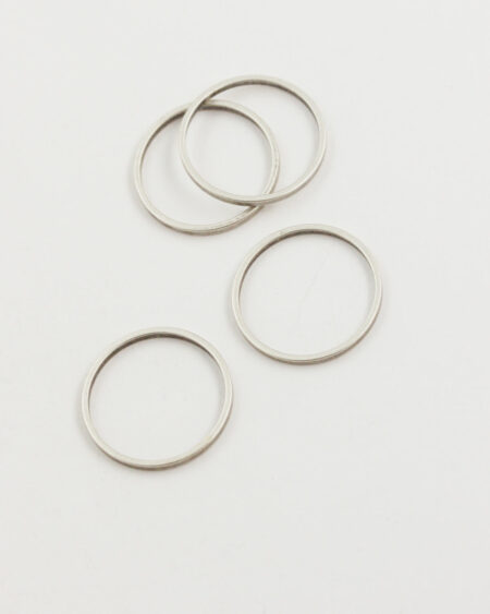 metal round shape 20mm antique silver