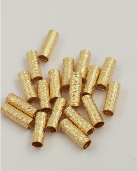 Filigree tube 6x20mm Matte Gold