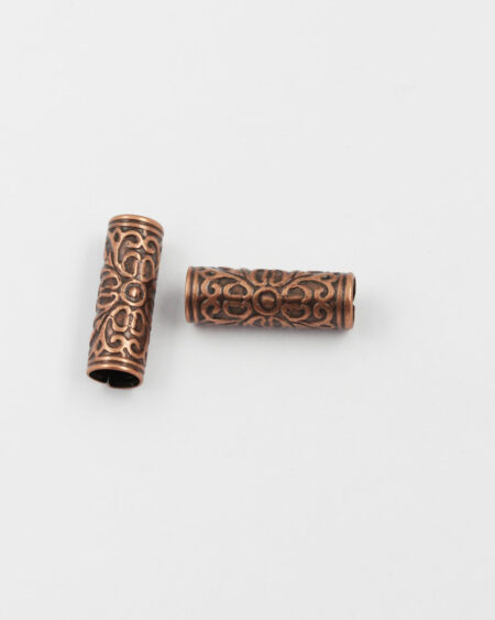 filigree tube 6x20mm antique copper