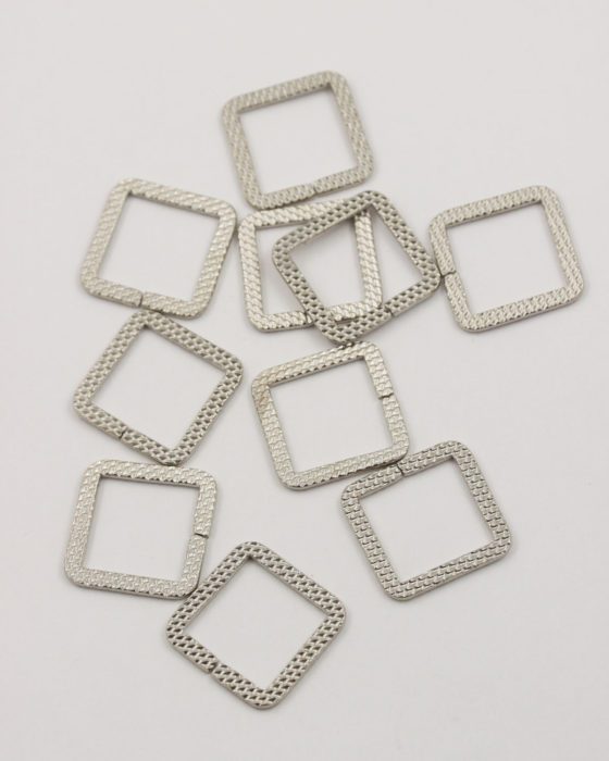 square ring 20mm antique silver