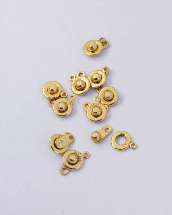 Snap clasp 8mm Gold