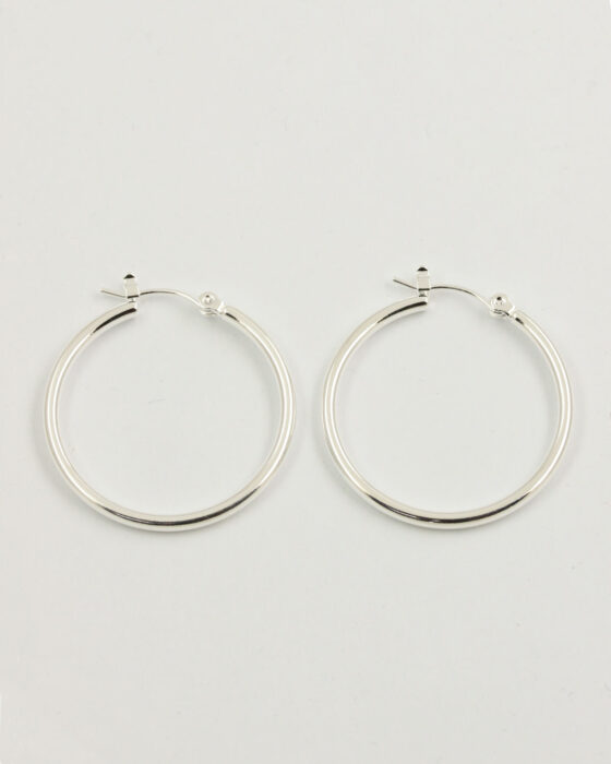 Earring hoopes 30mm Silver