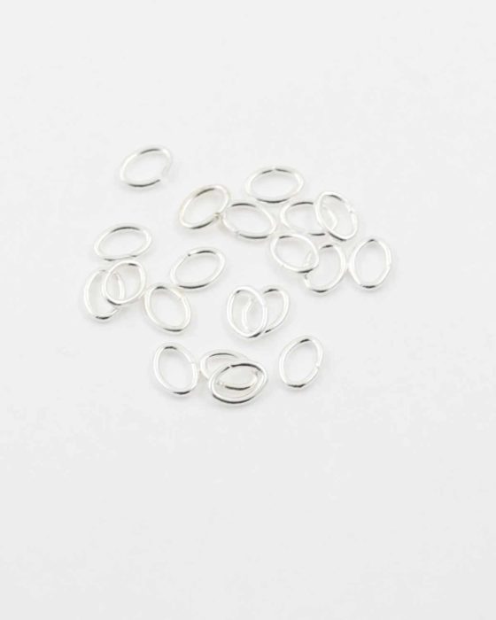 Oval Jump ring, 5 x 7 mm. Sold per pack of 20