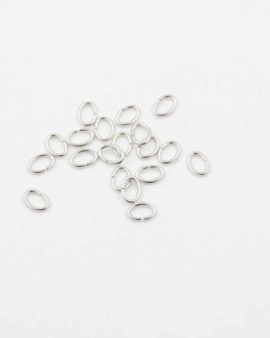 Oval jump ring antique silver