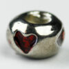 Pandora Style - Charm Spacer with enamelled hearts