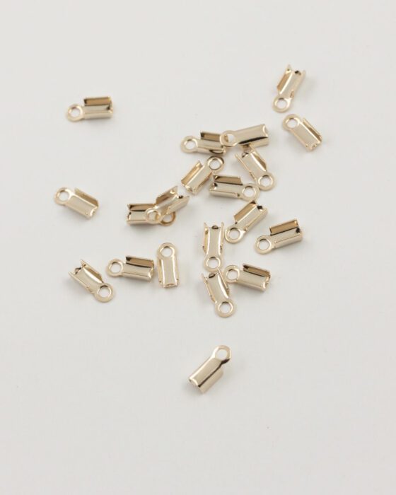 cord ends 9x4mm champagne