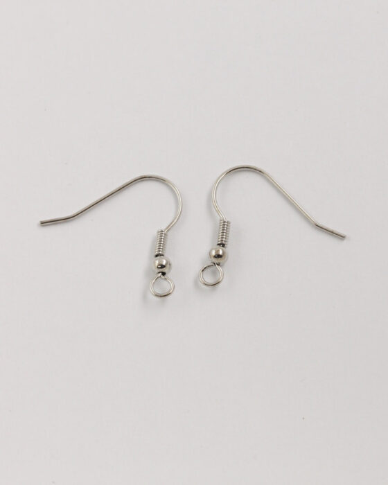 Rhodium plated French Ear wires