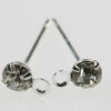 Earpost with rhinestone - Sold per pack of 20 (1=20 pieces )