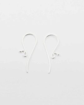 Sterling silver curved earwire