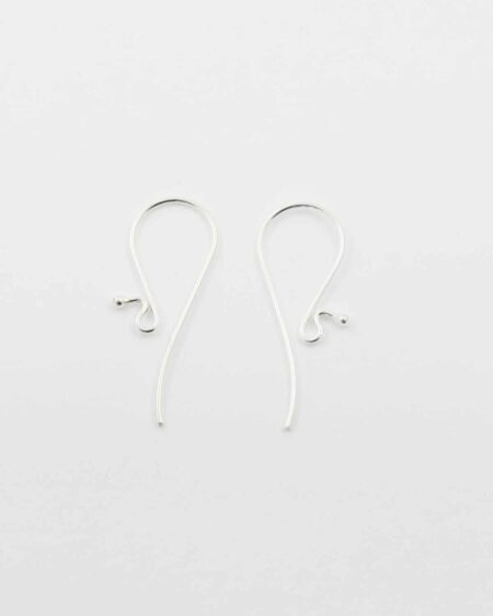 Sterling silver curved earwire