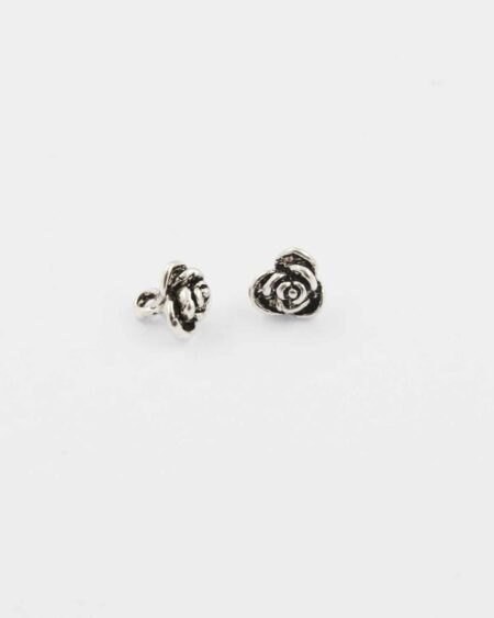 rose charm antique silver