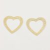 cut out heart sand dust gold