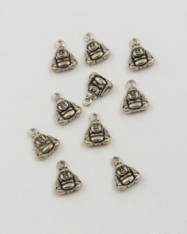 small buddha charm antique silver