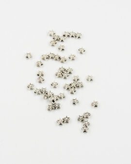 tiny star bead 5mm antique silver