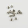 rose spacer 8x5mm antique silver