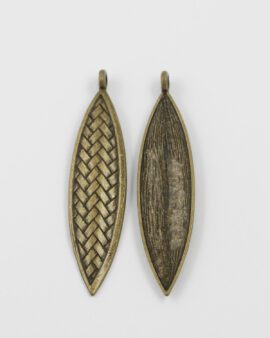 weaved style pendant antique brass