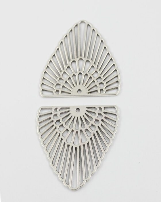 fan pendant antique silver